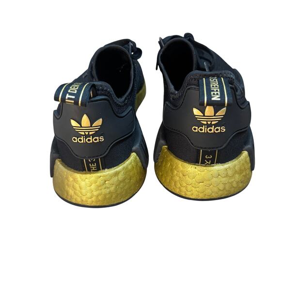 Adidas Nmd_r1 Sneakers Black Carbon Gold Men's 11.5 Lightweight PrimeKnit - Picture 4 of 6